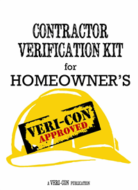 Contractor Verification Kit for Homeowner's