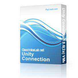 Unity Connection 8.6(2a) VMware Image