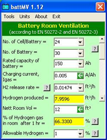battMV - battery room ventilation
