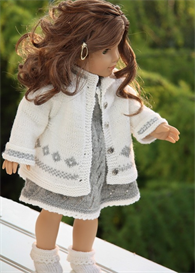 DollKnittingPatterns - 0076D KATJA - Dress, Pant, Outdoor Jacket, Socks and Hat