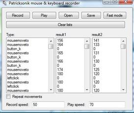 Patricksonik mouse & keyboard recorder