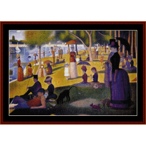 Sunday Afternoon in the Park -Seurat cross stitch pattern download