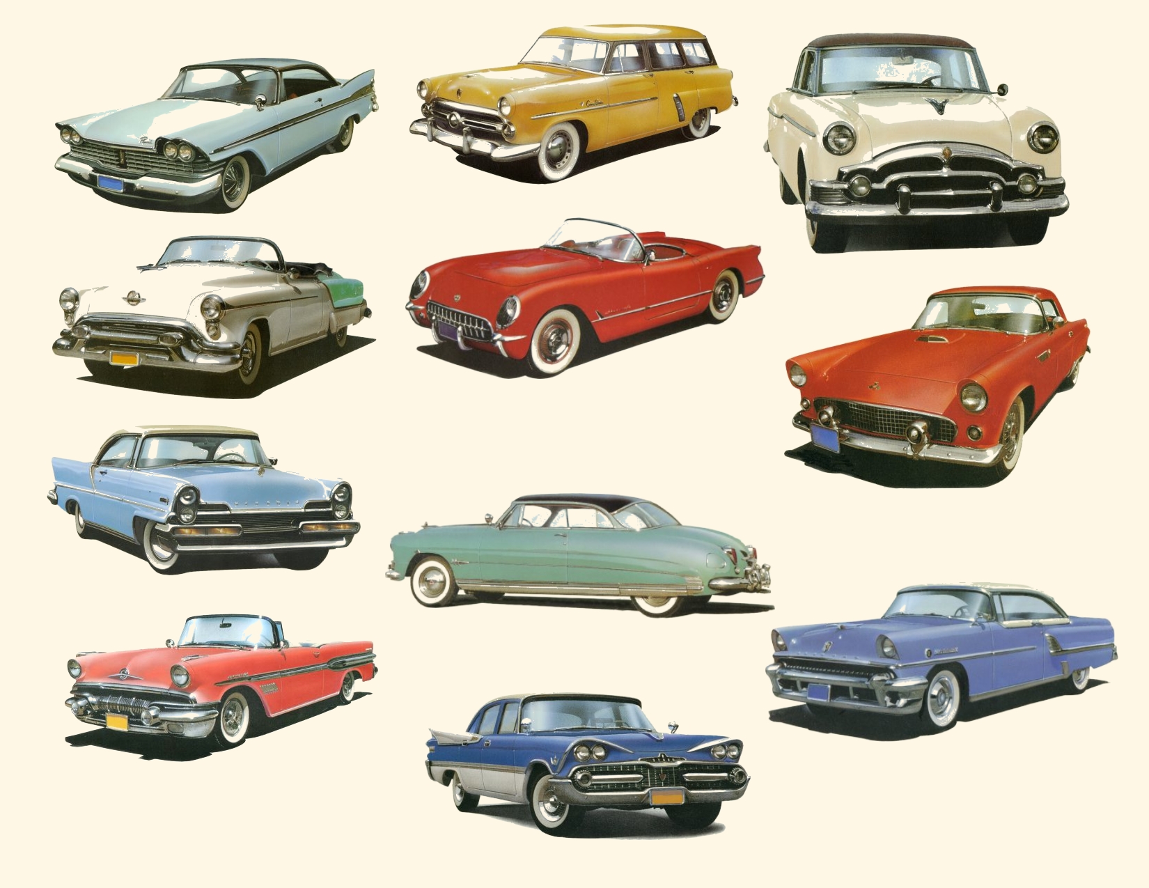 Digital Download Collage Sheet! 1950s CARS!! Other Files Arts and