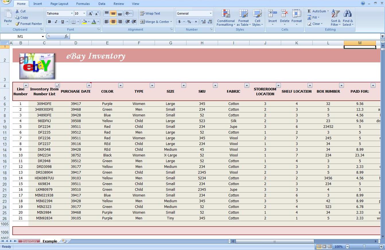 how to track inventory for small business in excel