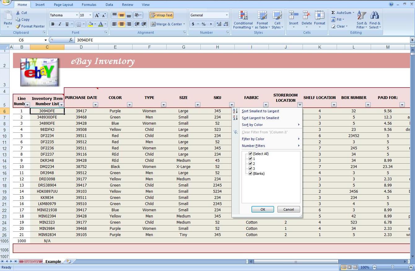 Free Inventory Spreadsheet