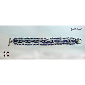 Herringbone Bezeled Crystal Bracelet