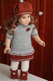 DollKnittingPatterns - 0081D TRUDE - Jacket, Pants, Skirt, Tunic, Beret and Socks