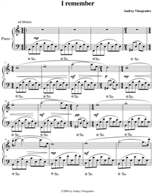 i remember sheet music