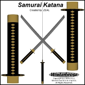 Samurai Katana 3D Model for Poser / Daz Studio