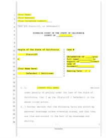 declaration template documents and forms legal
