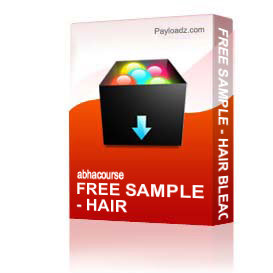 FREE SAMPLE - HAIR BLEACHING ADVANCED