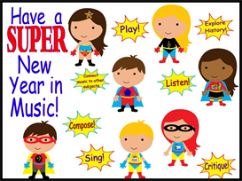 SUPER New Year in Music Bulletin Board Kit