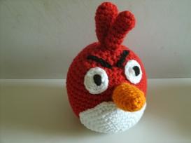 Angry Bird Red Cardinal Beanie Crochet Pattern