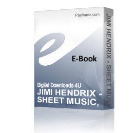 JIMI HENDRIX - SHEET MUSIC, GUITAR TABS, 12 SONGS 