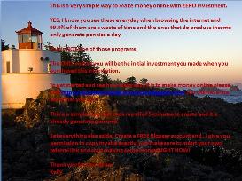 Zero Investment way to make money online