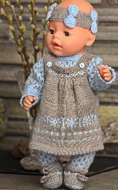 DollKnittingPatterns - 0089D JASMIN - Skirt, Sweater, Pants, Tights, Hat, Hair band and Socks