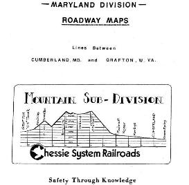 Chessie/CSX Railroad Maryland Division Road Maps Book