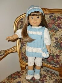Doll Knitting Pattern - V008 - Aqua Springtime