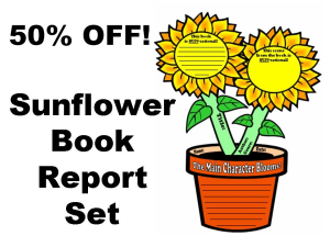 50% Off Sunflower Book Report Project