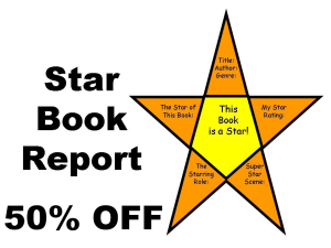 50% Off Star Book Report Project