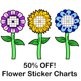 50% Off Flower Sticker Charts