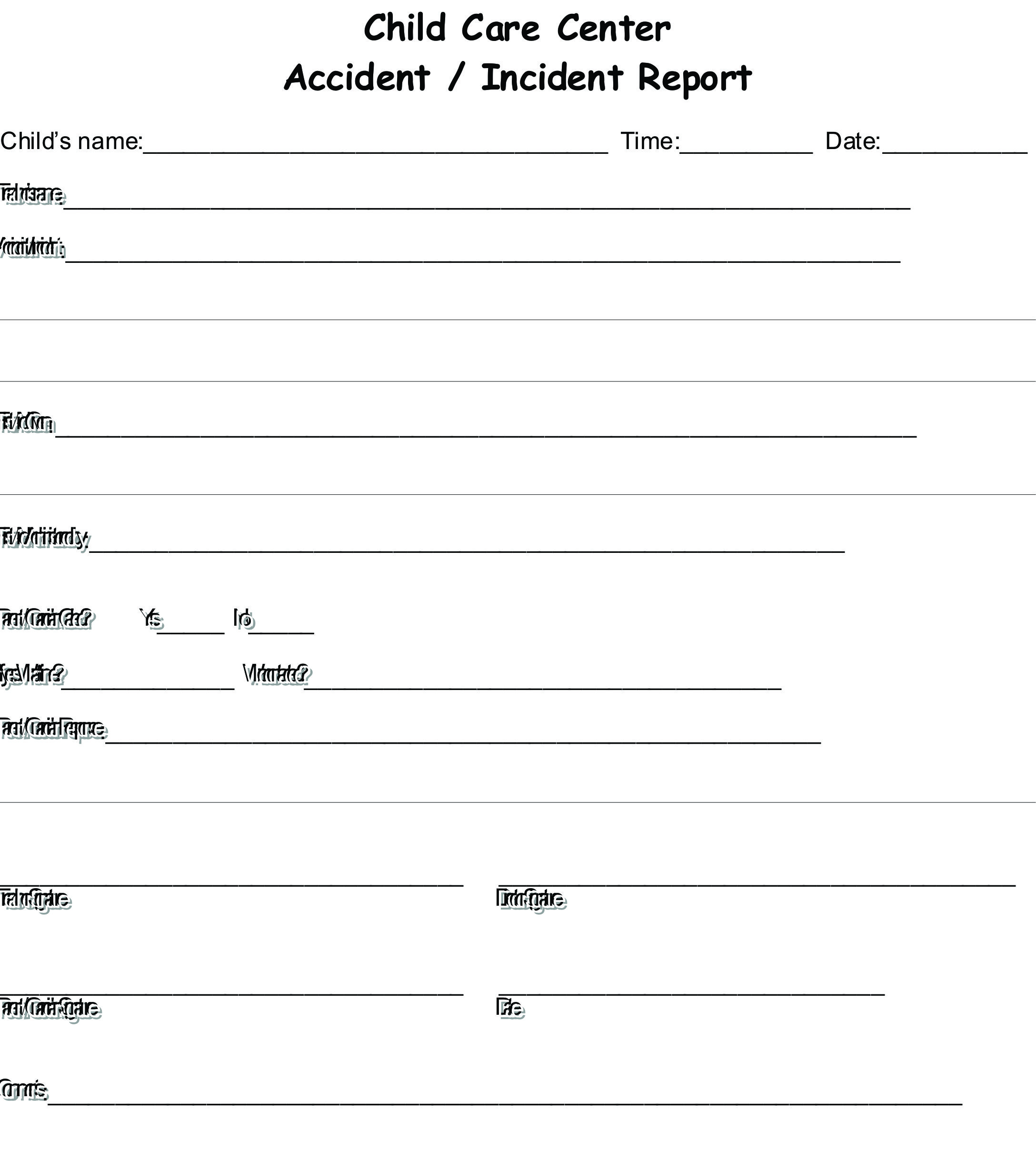 Incident report template for daycares huffingtonpost x fc2 com