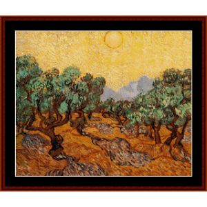 Olive Trees - Van Gogh cross stitch pattern download