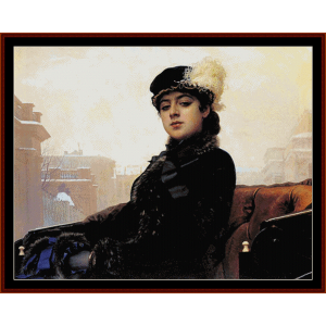 Portrait of a Woman - Kramskoy cross stitch pattern download