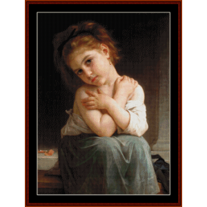 Chilly Girl - Bouguereau cross stitch pattern download