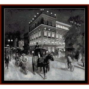 New York at Night - American History cross stitch pattern download