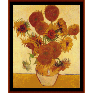Sunflowers - Van Gogh cross stitch pattern download