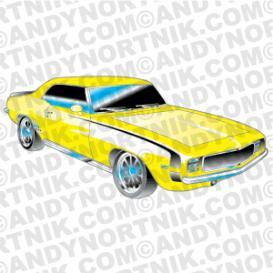 Car Clip Art 1969 Chevy RS SS Camaro