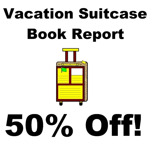 Vacation suitcase book report image