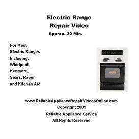 Electric Range Repair Video - Downloadable