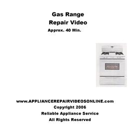 Gas Range Repair Video - Downloadable