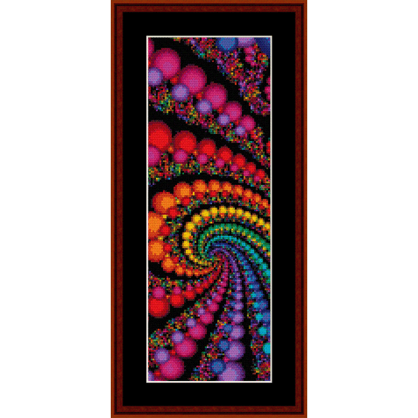 Fractal 95 Bookmark cross stitch pattern by Cross Stitch Collectibles