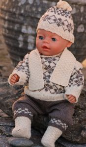 DollKnittingPatterns -0108D CORA - Sweater, Pants, Cap, Scarf and Socks Cra...
