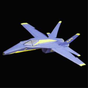 Paper F-18 Blue Angel