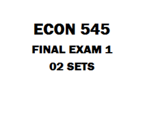 econ 545 final exam answers Read this essay on econ 545 final exam answers come browse our large digital warehouse of free sample essays get the knowledge you need in order to pass your classes and more. econ 545 final exam answers Read this essay on econ 545 final exam answers come browse our large digital warehouse of free sample essays get the knowledge you need in order to pass your classes and more.