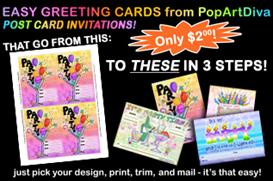 Martini Party Post Card Invitation