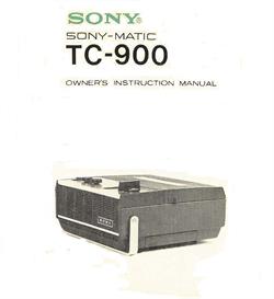Sony Sony-Matic TC-900 Instruction Manual