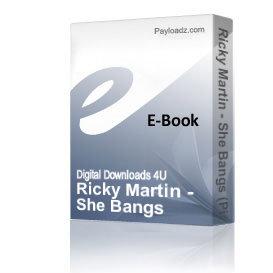 Ricky Martin - She Bangs (Piano Sheet Music)