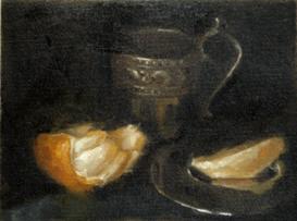 Artist Insight - Peeled Orange & Silver Cup