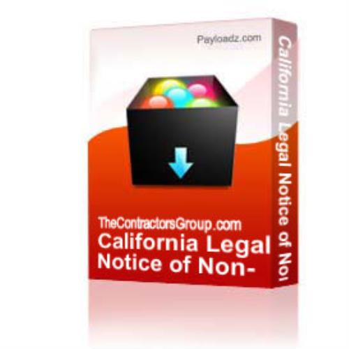 california 20 day preliminary notice form private works other california notice of non responsibility form