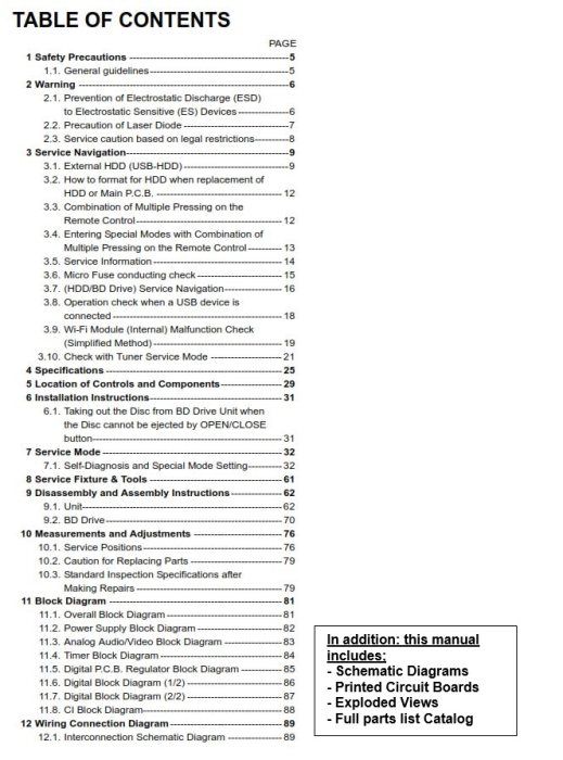 First Additional product image for - Panasonic DMR BCT730 BST730EG Blu Ray recorder original Service Manual