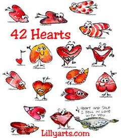 42 Cartoon Hearts n Valentine Silly Love Drawings