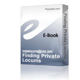 finding private locums