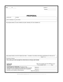 blank proposal forms