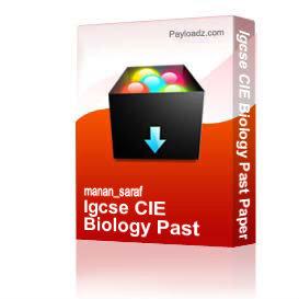 Igcse CIE Biology Past Papers till nov 08H