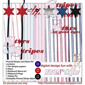 Mrs.G Pinned Stripes and Stars